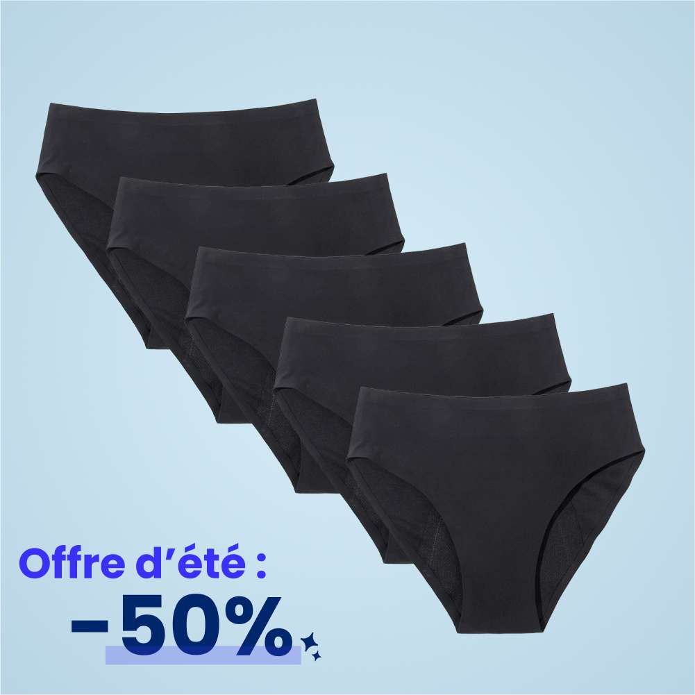 Culotte fuite urinaire sans couture (lot de 5)