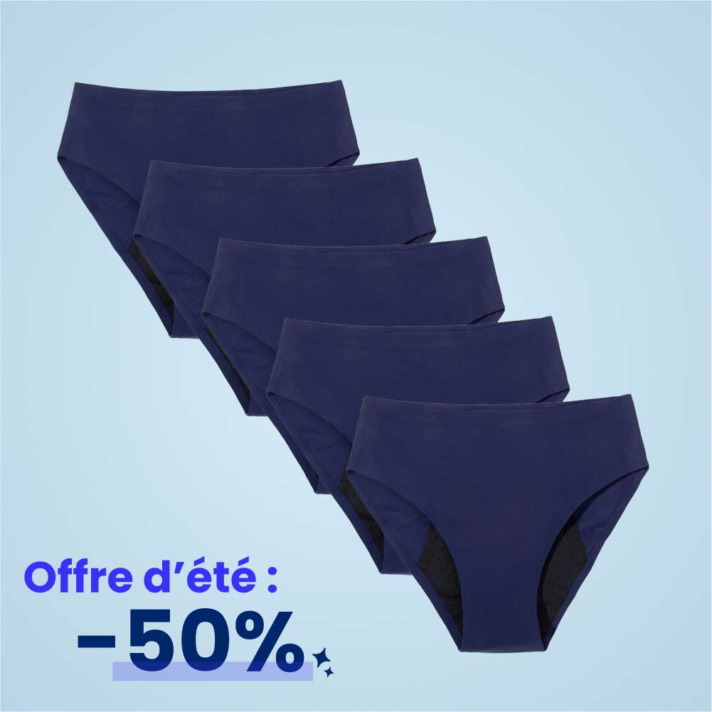 Culotte fuite urinaire sans couture (lot de 5)