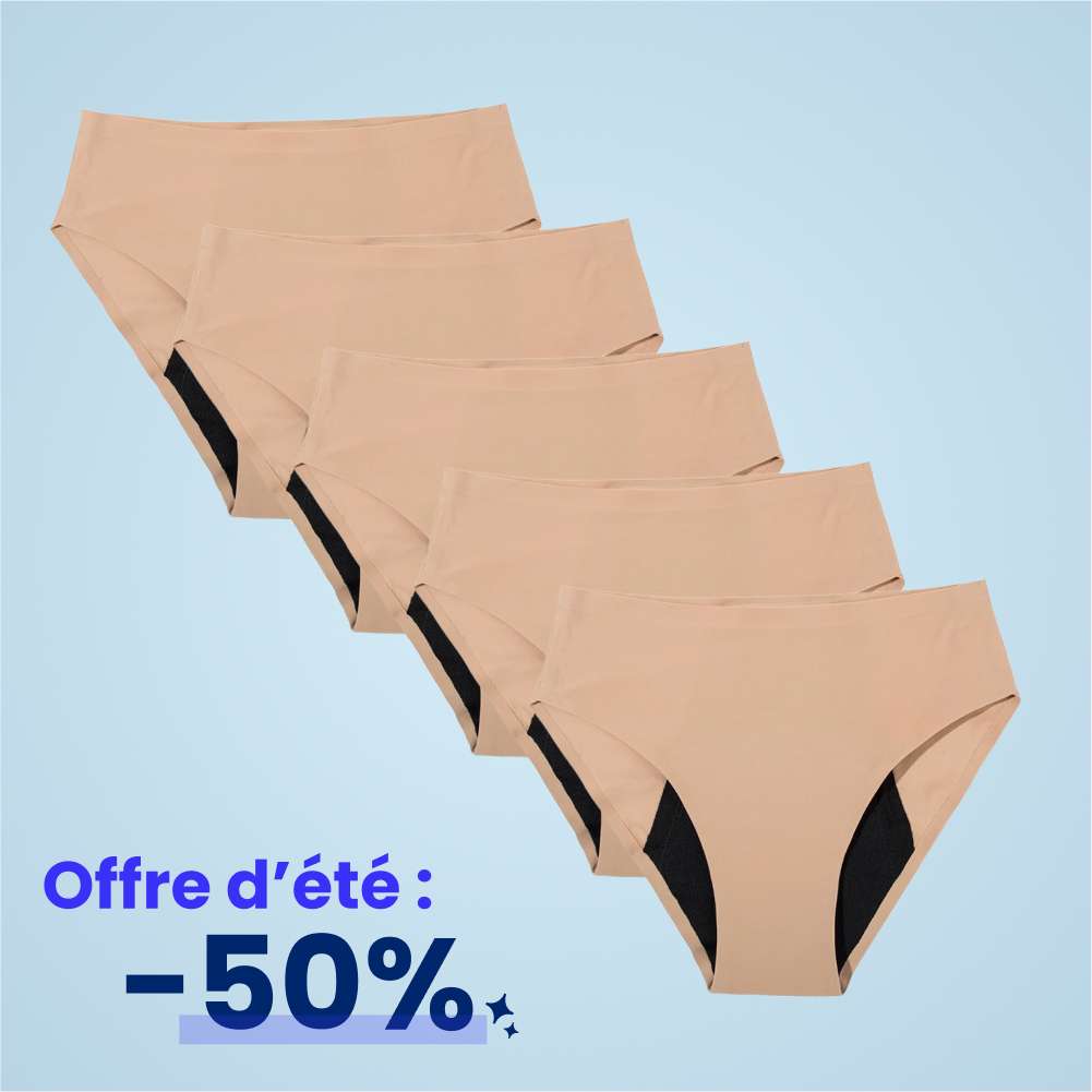 Culotte fuite urinaire sans couture (lot de 5)