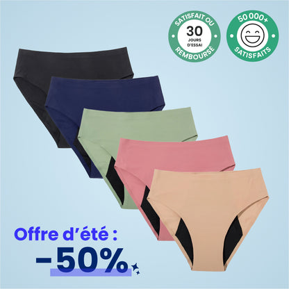 Culotte fuite urinaire sans couture (lot de 5)