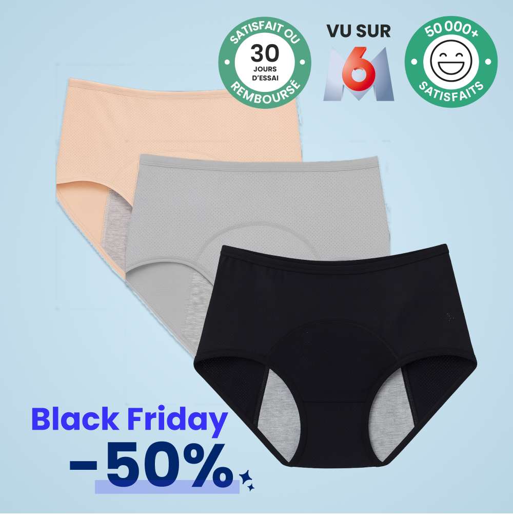Culotte fuite urinaire (lot de 3)