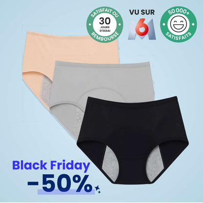 Culotte fuite urinaire (lot de 3)