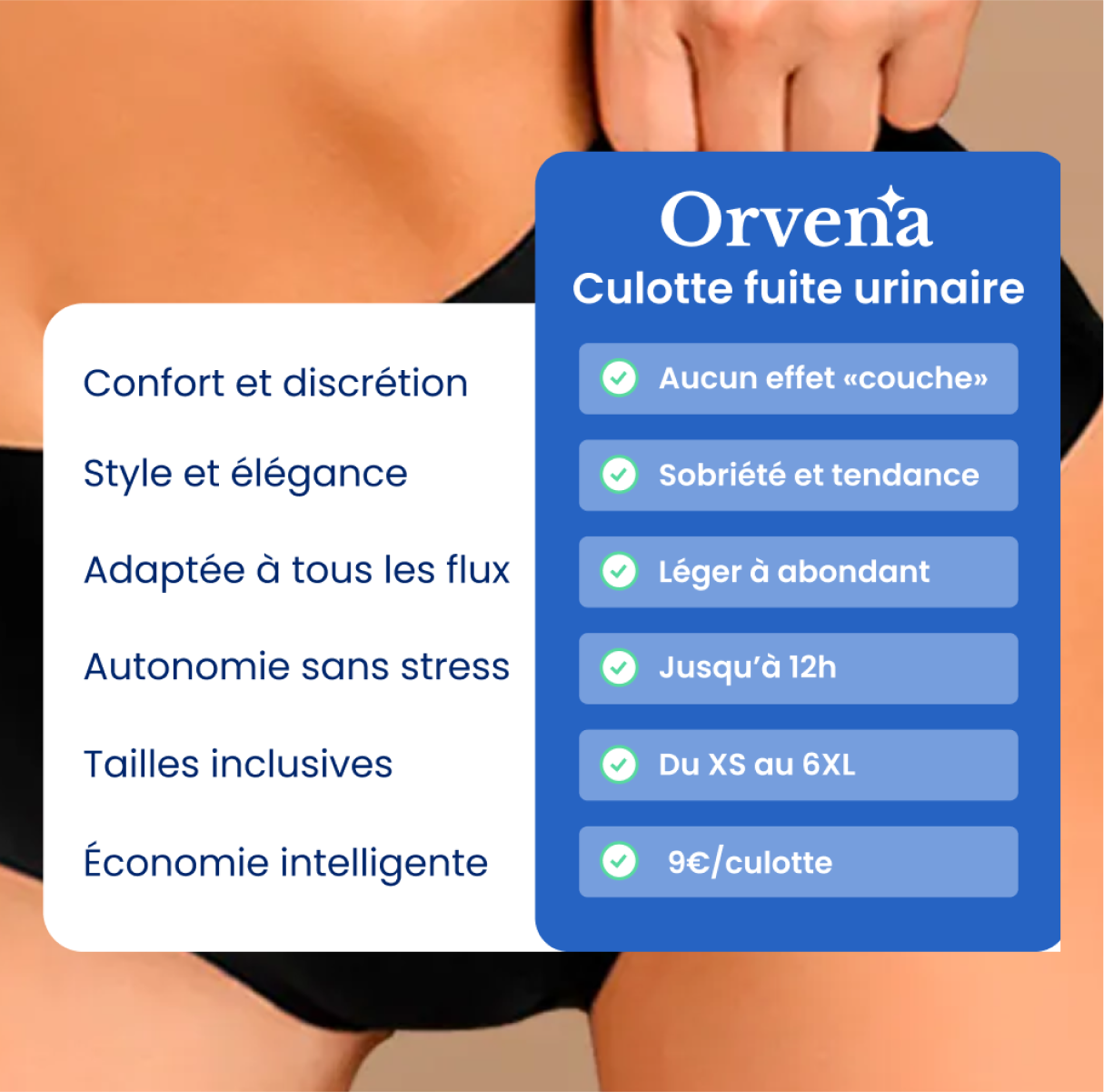 Culotte fuite urinaire (lot de 3)